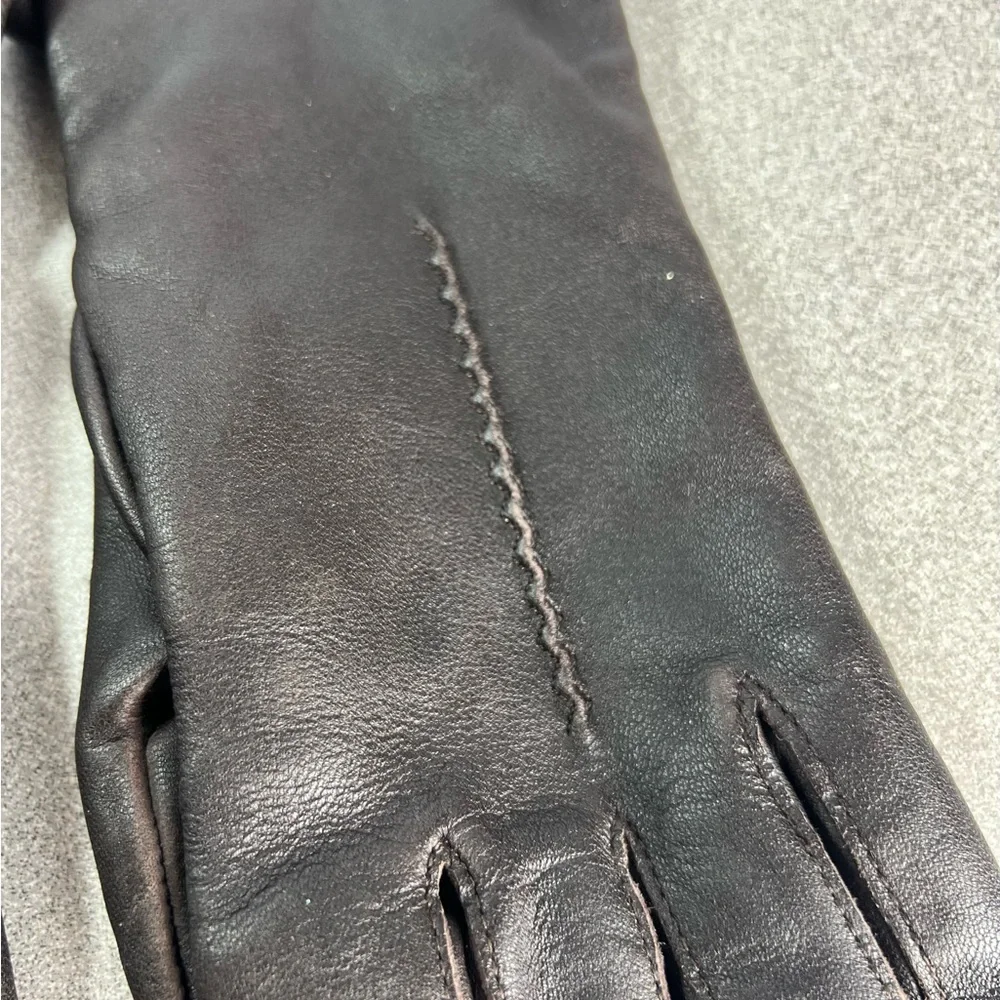 Vintage‎ Fownes Leather Gloves in Brown fully lined warm Driving size 7.5